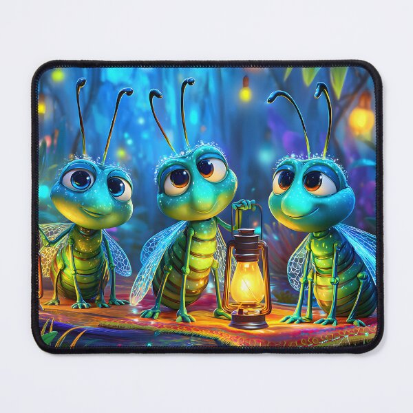 Item preview, Three Glowing Bugs in Magical Forest Gathering designed and sold by Artessie.