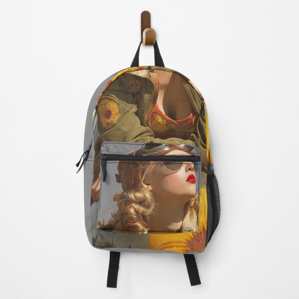 Item preview, Vintage 1940s Aviatrix Pin-Up Sticker – Sunflower Pilot Aesthetic designed and sold by SunPeachRetro.