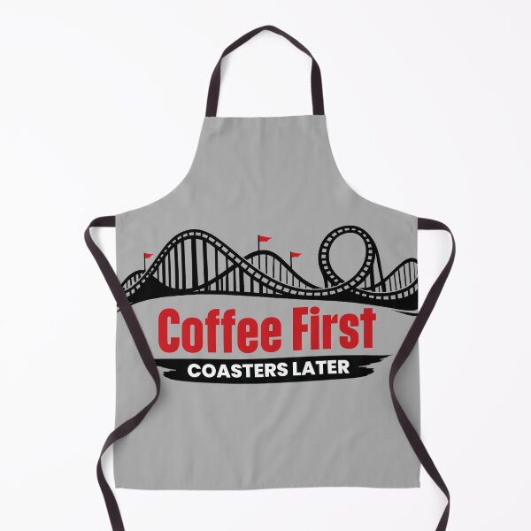 Item preview, Coffee First Coasters Later – Roller Coaster Coffee Lover Design designed and sold by Coaster Culture Industries.