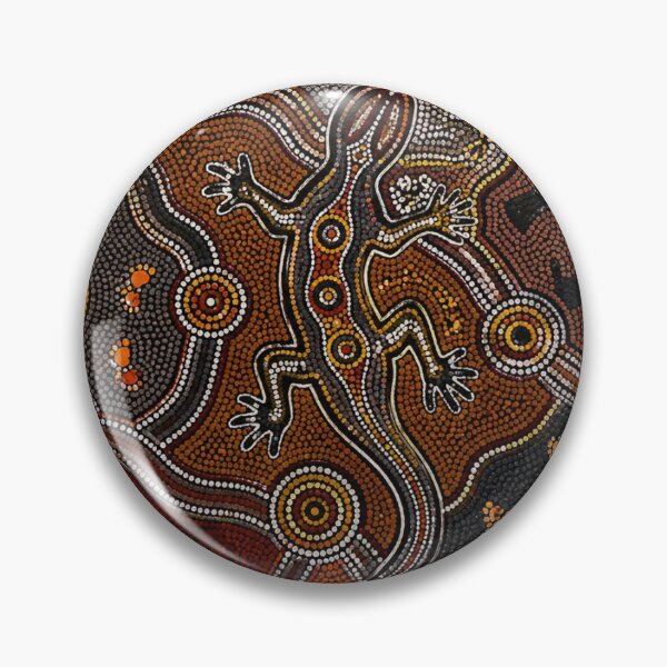 Item preview, Australian Aboriginal Dot Art Lizard Design – Indigenous Style Tribal Pattern T-Shirt designed and sold by GraphicMedia.