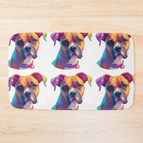 Item preview, Colorful Boxer puppy dog designed and sold by MendaciousMina.