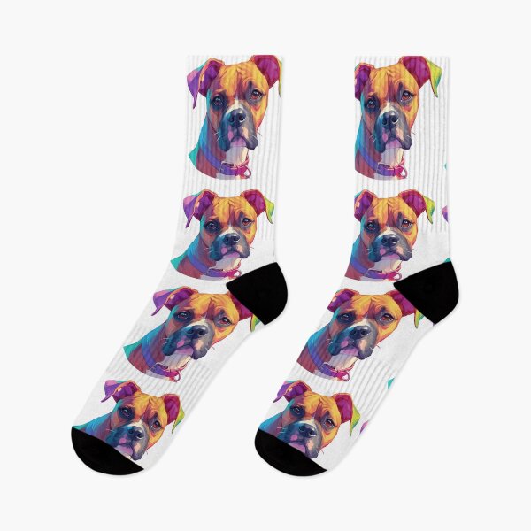 Aperçu de l'œuvre Chiot Boxer coloré créée et vendue par MendaciousMina.