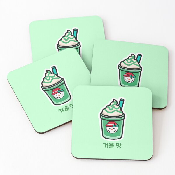 Item preview, Winter Flavor Frappe Holiday Snowman Drink Korean designed and sold by DJCartoonDesigns.