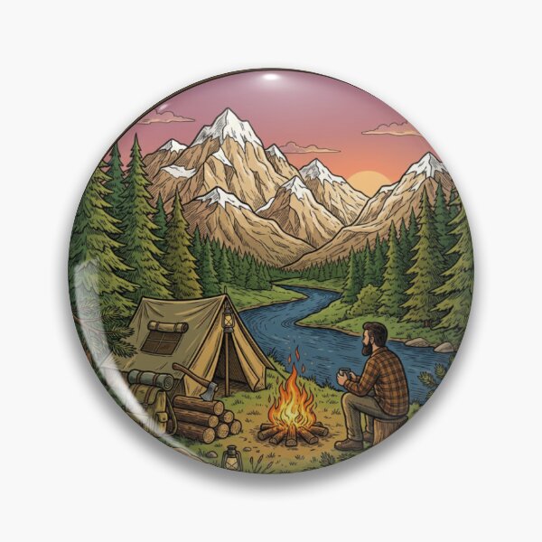 Item preview, Pine Forest Camping, Nature Over Nonsense designed and sold by DispersedHQ.
