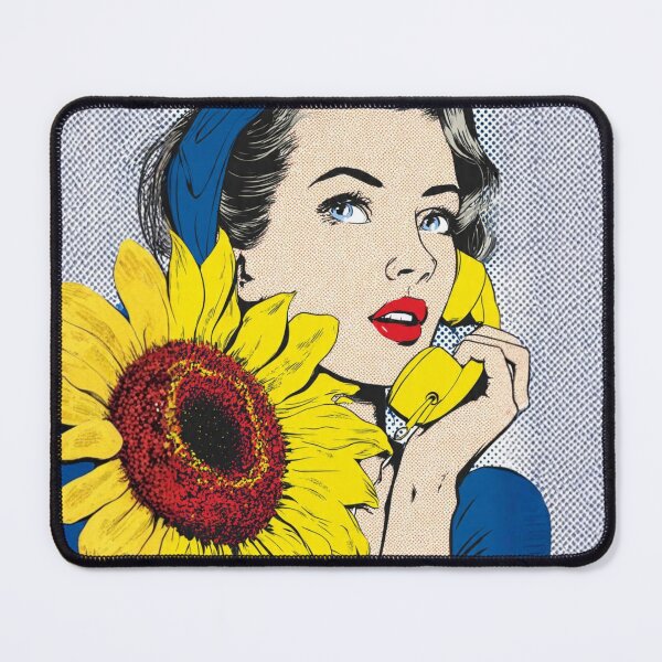 Item preview, 60s Retro Pop Art Pin-Up – Bold Sunflower Comic Book Sticker designed and sold by SunPeachRetro.
