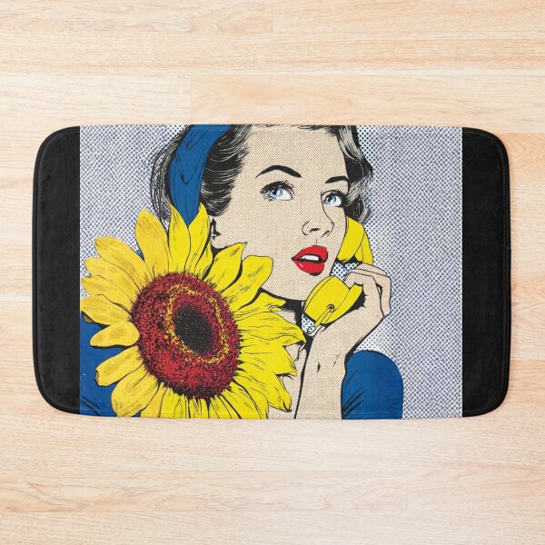Item preview, 60s Retro Pop Art Pin-Up – Bold Sunflower Comic Book Sticker designed and sold by SunPeachRetro.