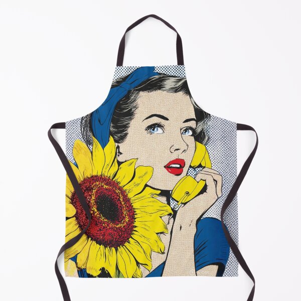 Item preview, 60s Retro Pop Art Pin-Up – Bold Sunflower Comic Book Sticker designed and sold by SunPeachRetro.