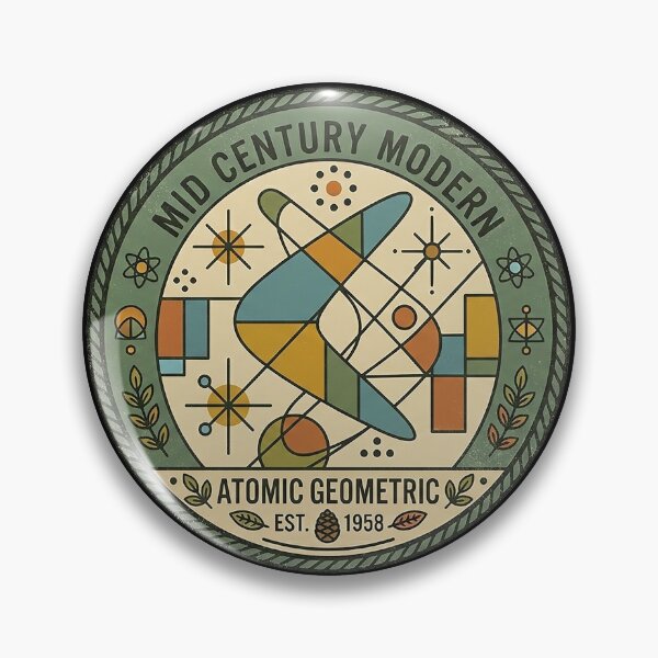 Item preview, Mid Century Modern - Retro Atomic Age Geometric - MCM designed and sold by CattlettArt.