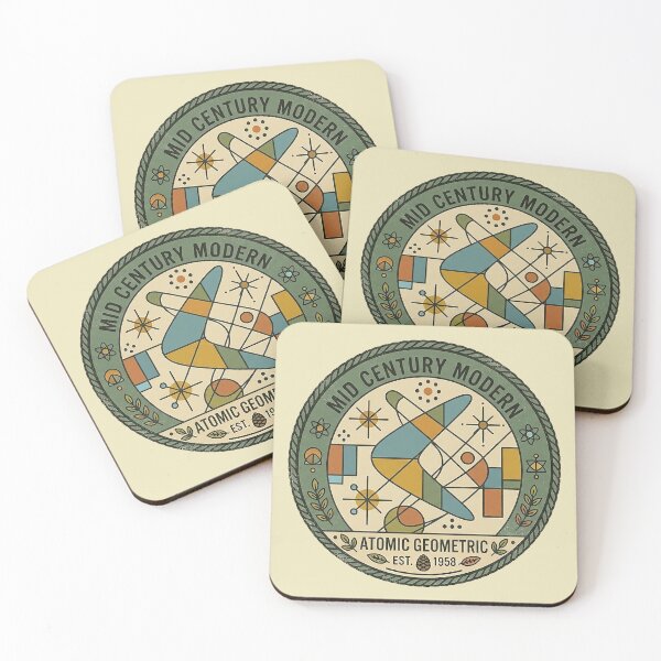 Item preview, Mid Century Modern - Retro Atomic Age Geometric - MCM designed and sold by CattlettArt.