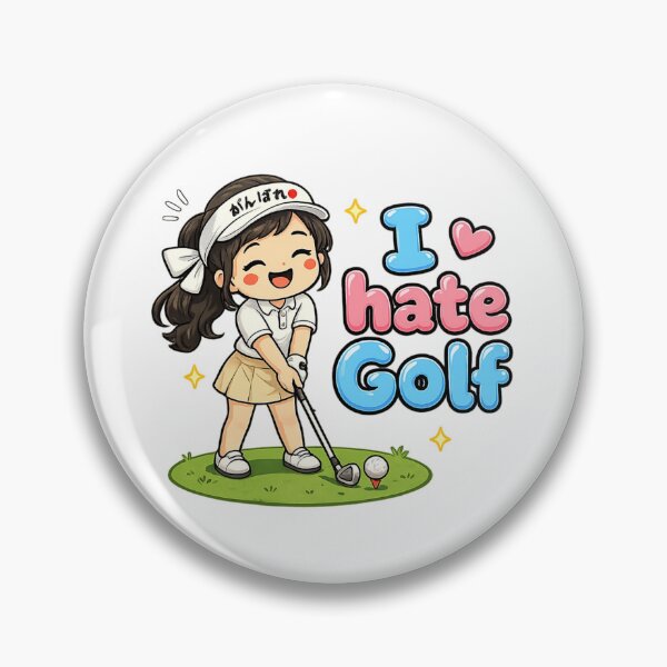 Item preview, Cute Kawaii Girl Golfer I Hate Golf Funny designed and sold by RedlightRunner.