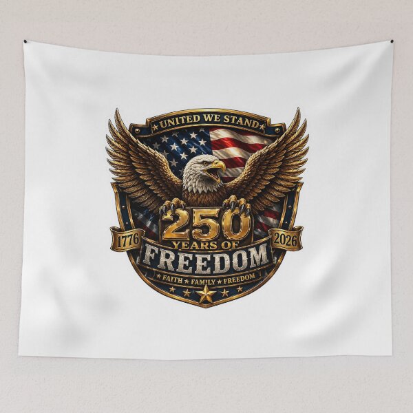 Item preview, 250 Anniversary of the USA - 250 Years of Freedom – United We Stand Patriotic Sticker designed and sold by Collins Design.