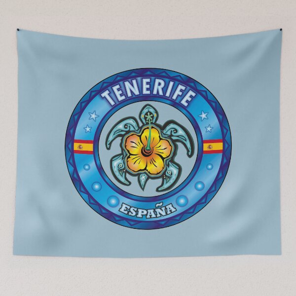 Item preview, Tenerife Islas Canarias sea turtle hibiscus designed and sold by studioss76.