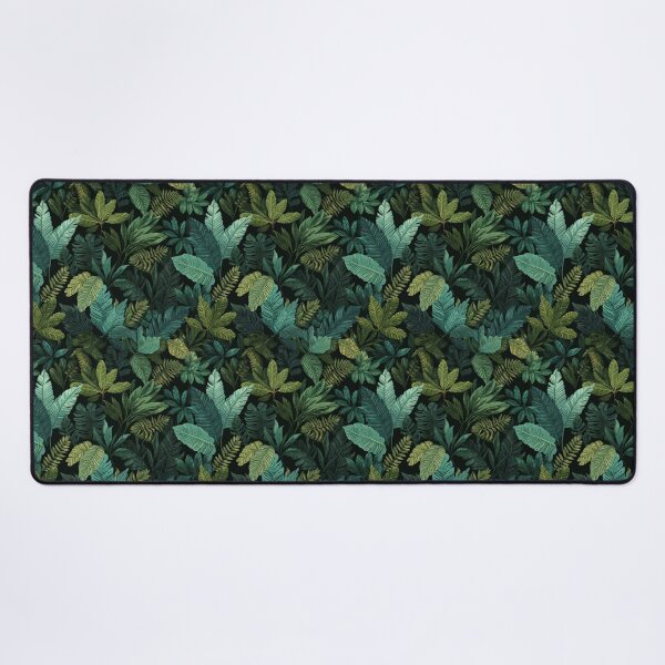 Item preview, Lush Tropical Jungle Leaves Botanical Pattern designed and sold by NicolasGlowArt.