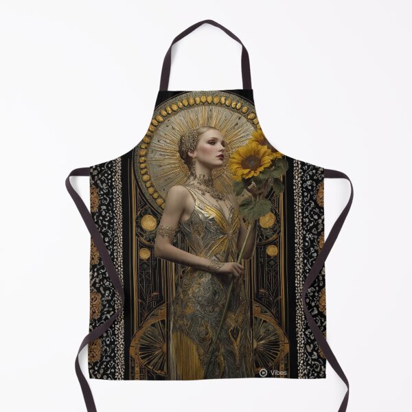 Item preview, Art Deco Sunflower Goddess – 1920s Flapper Glamour Design designed and sold by SunPeachRetro.