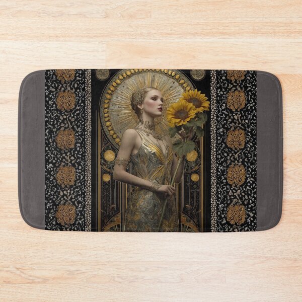 Item preview, Art Deco Sunflower Goddess – 1920s Flapper Glamour Design designed and sold by SunPeachRetro.