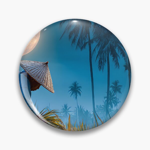 Item preview, Moonlit Rice Farmer in Tranquil Landscape designed and sold by Artessie.