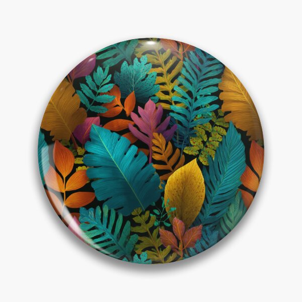Item preview, Vibrant Tropical Leaves Botanical Pattern designed and sold by NicolasGlowArt.
