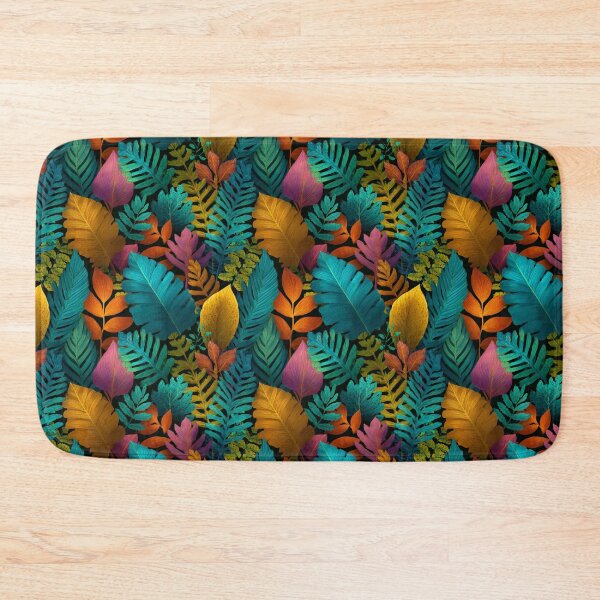 Item preview, Vibrant Tropical Leaves Botanical Pattern designed and sold by NicolasGlowArt.