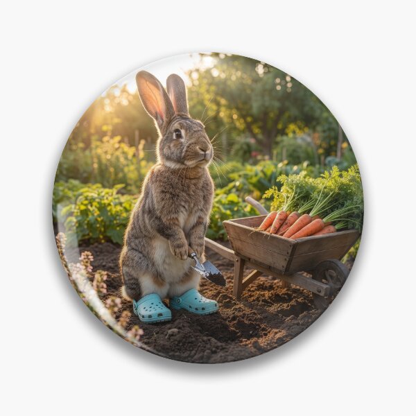 Item preview, Rabbit Gardener Harvests the Carrot Crop designed and sold by Tridentulus.