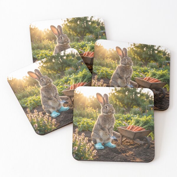 Item preview, Rabbit Gardener Harvests the Carrot Crop designed and sold by Tridentulus.