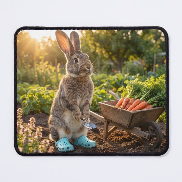 Item preview, Rabbit Gardener Harvests the Carrot Crop designed and sold by Tridentulus.