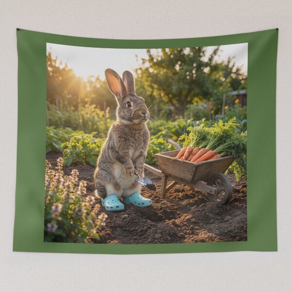 Item preview, Rabbit Gardener Harvests the Carrot Crop designed and sold by Tridentulus.