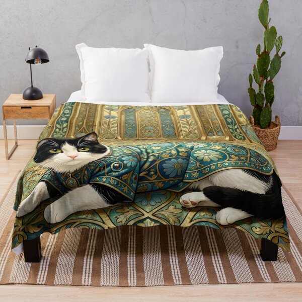 Item preview, Gustav Klimt Cat in Ornate Room designed and sold by Vicky Brago-Mitchell®.