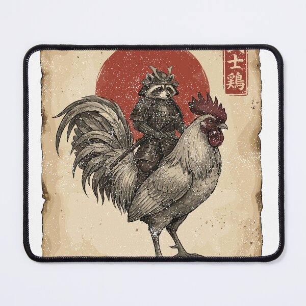 Item preview, Shadow Samurai Raccoon - Vintage Japanese Red Sun & Warrior Art designed and sold by YYoYY.