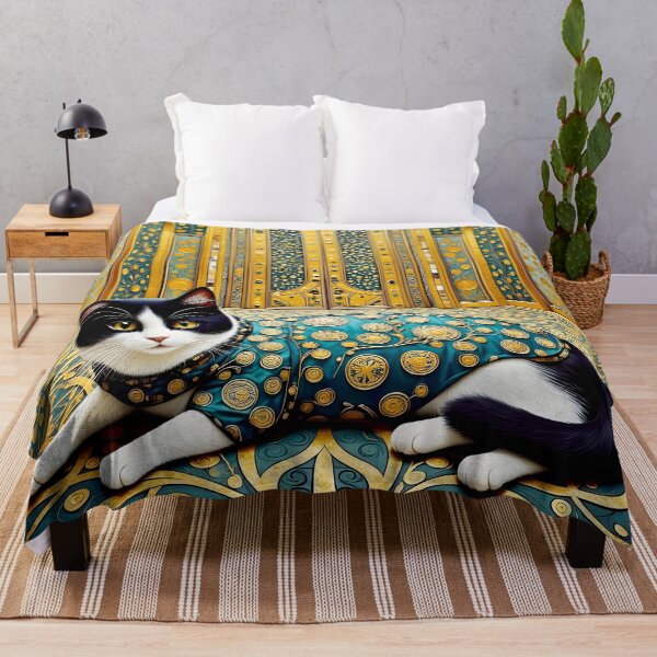 Item preview, Gustav Klimt Cat in Ornate Room designed and sold by Vicky Brago-Mitchell®.