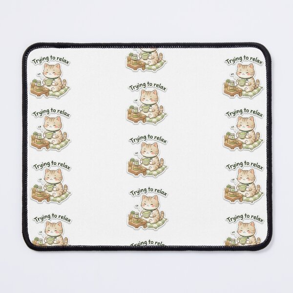 Item preview, Zen Cat: Trying to Relax with Matcha designed and sold by AidaAviles.