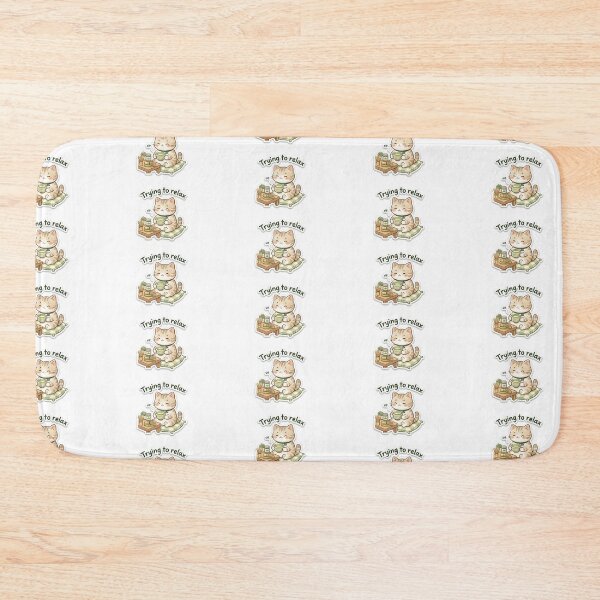 Item preview, Zen Cat: Trying to Relax with Matcha designed and sold by AidaAviles.