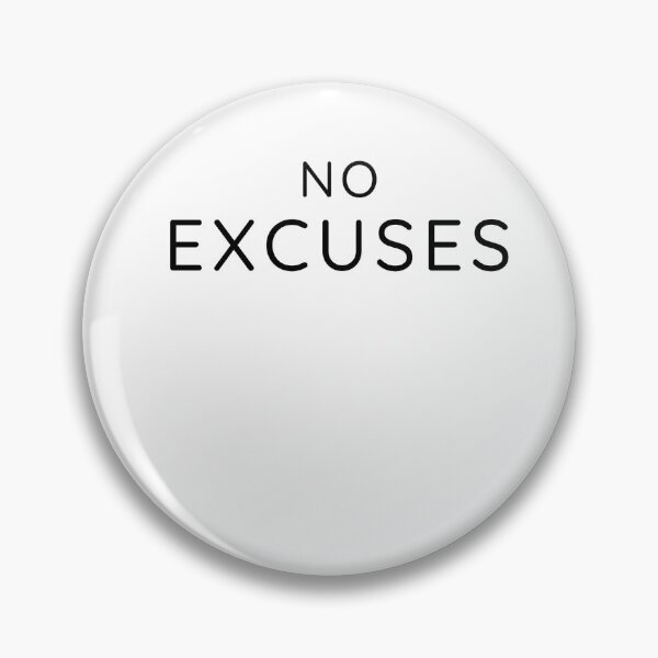 Item preview, No Excuses Minimalist Stacked Motivation Quote designed and sold by Lynn Creates.