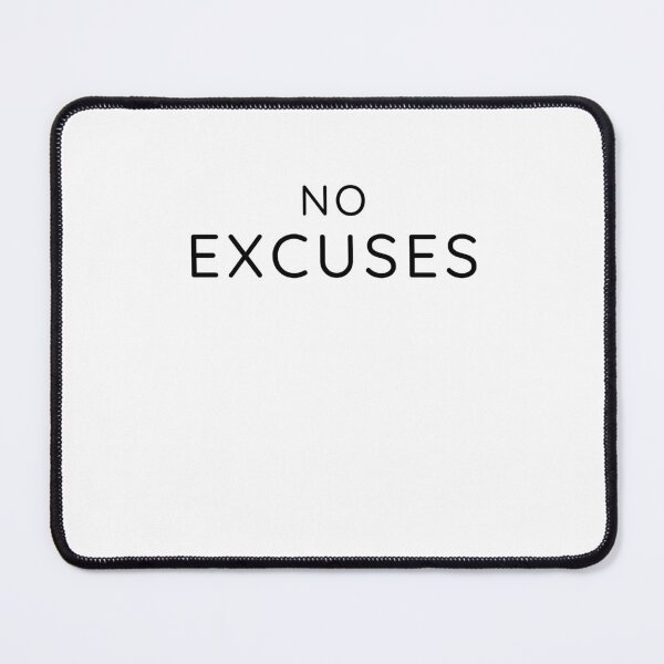 Item preview, No Excuses Minimalist Stacked Motivation Quote designed and sold by Lynn Creates.