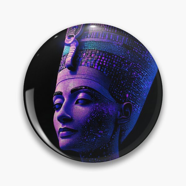 Item preview, Purple Blue Neon Mosaic Nefertiti designed and sold by ClubVacay.