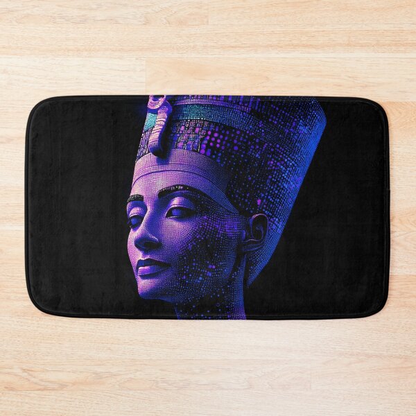 Item preview, Purple Blue Neon Mosaic Nefertiti designed and sold by ClubVacay.