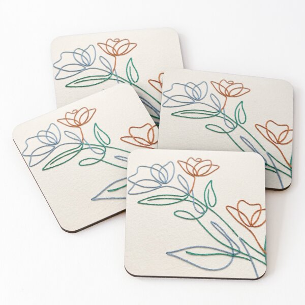 Item preview, Minimalist Floral Line Embroidery Design designed and sold by PixorStudio.