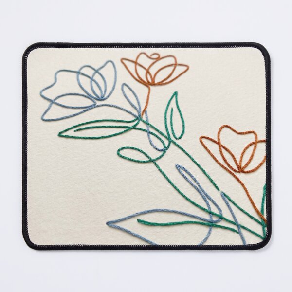 Item preview, Minimalist Floral Line Embroidery Design designed and sold by PixorStudio.