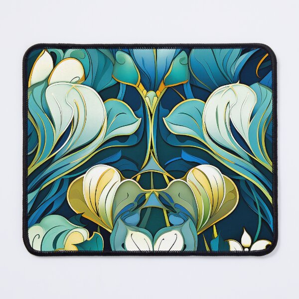 Item preview, Art Nouveau Luxurious Blue And White Floral Designs designed and sold by DEC02.