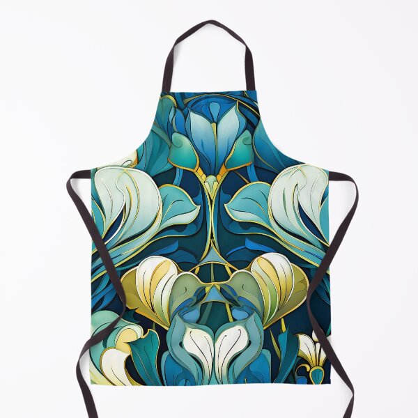 Artikelvorschau, Luxuriöse blau-weiße Blumendesigns im Jugendstil entworfen und verkauft von DEC02.