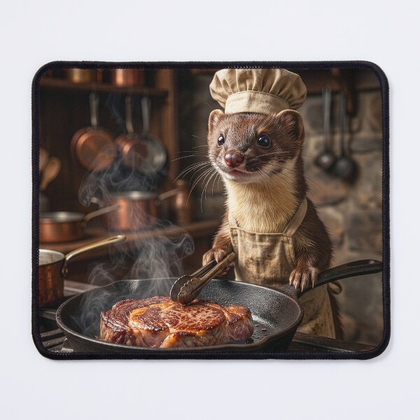 Item preview, Stoat Chef Pan Sears a Steak designed and sold by Tridentulus.