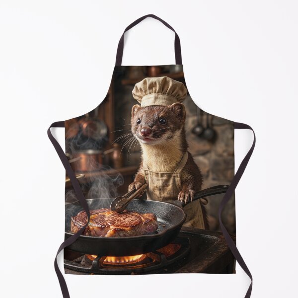 Item preview, Stoat Chef Pan Sears a Steak designed and sold by Tridentulus.