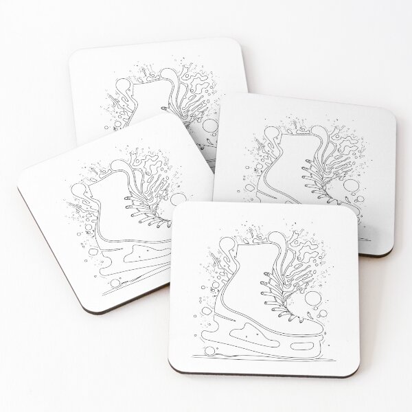 Item preview, Dynamic Skate Line Art - ice Hockey and Skating Destign designed and sold by Ellode.