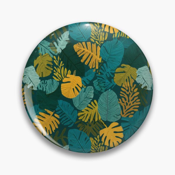 Item preview, Tropical Jungle Leaves Botanical Pattern designed and sold by NicolasGlowArt.