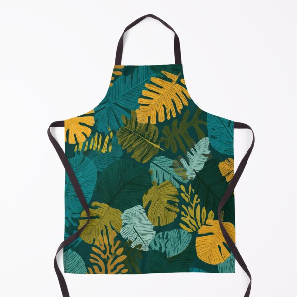 Item preview, Tropical Jungle Leaves Botanical Pattern designed and sold by NicolasGlowArt.