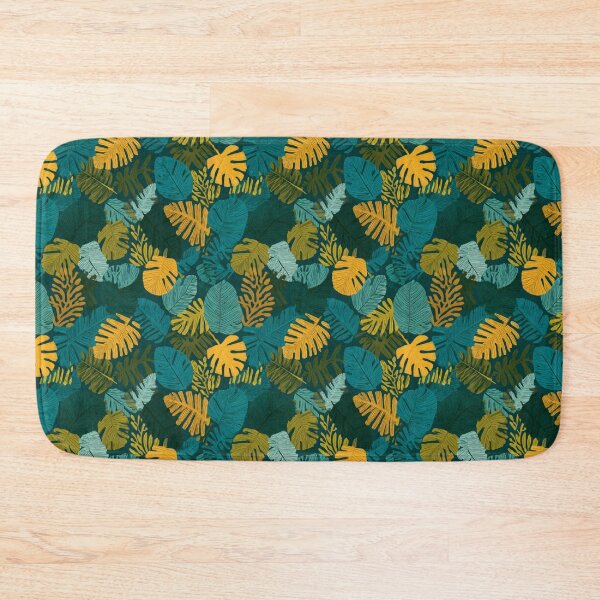 Item preview, Tropical Jungle Leaves Botanical Pattern designed and sold by NicolasGlowArt.