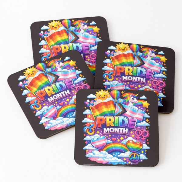 Item preview, Colorful Pride Month Rainbow and Unicorn Art designed and sold by inamosone.