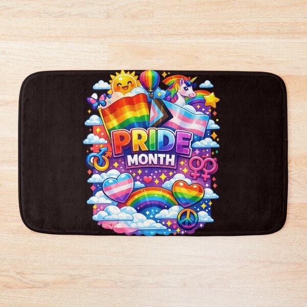 Item preview, Colorful Pride Month Rainbow and Unicorn Art designed and sold by inamosone.