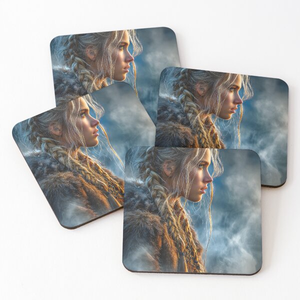 Item preview, Mysterious Warrior in a Misty Landscape Portrait designed and sold by Artessie.