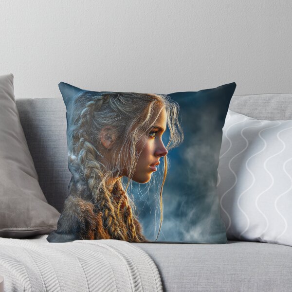Item preview, Mysterious Warrior in a Misty Landscape Portrait designed and sold by Artessie.