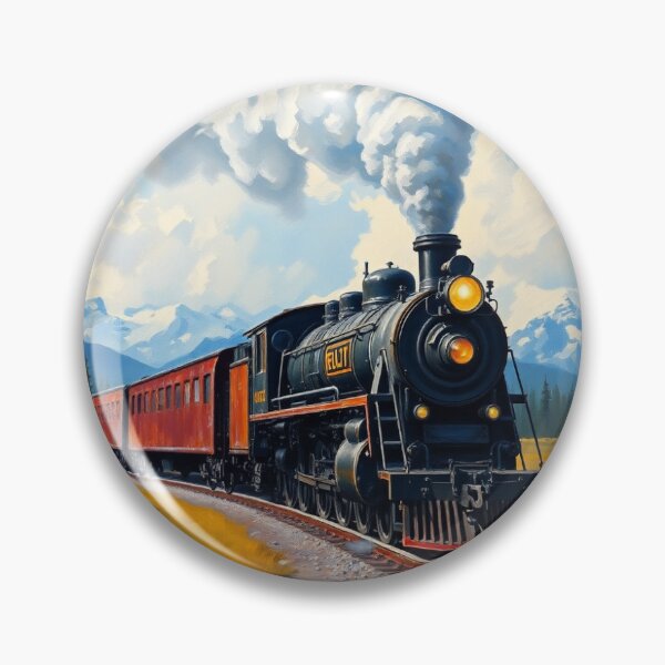 Item preview, Alberta, British Columbia with a steam train. designed and sold by oldMastersofart.